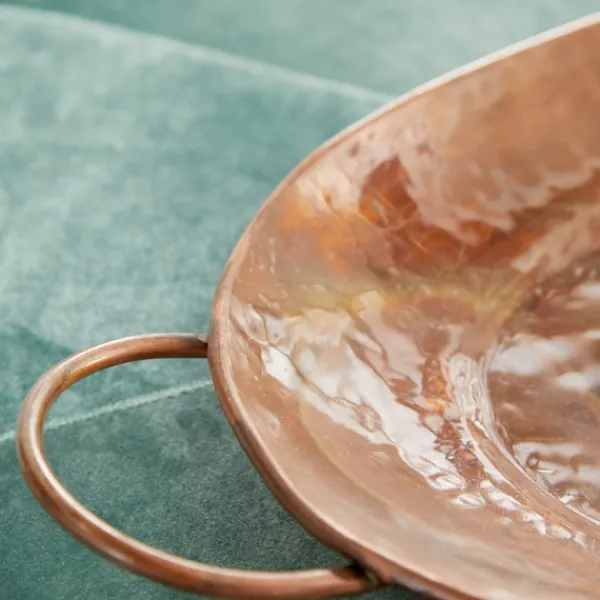 Decorative Trays-Kirkland's Home Hammered Copper 3-Pc. Iridescent Tray Set Brown