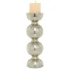 Candle Holders-Kirkland's Home Hammered Metal Orb Candle Holder, 18 In. Silver