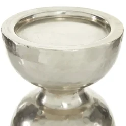 Candle Holders-Kirkland's Home Hammered Metal Orb Candle Holder, 18 In. Silver