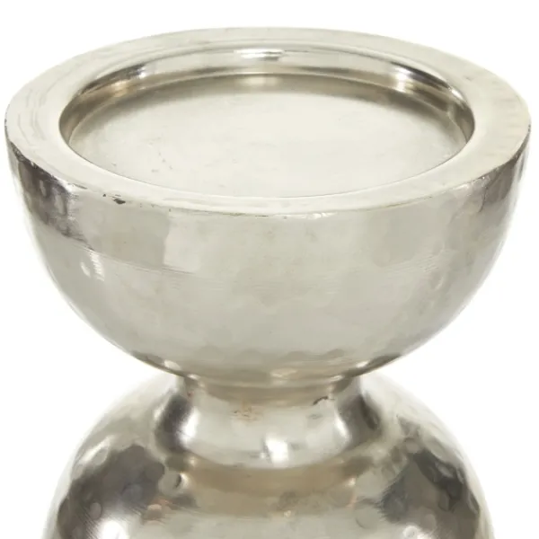 Candle Holders-Kirkland's Home Hammered Metal Orb Candle Holder, 18 In. Silver