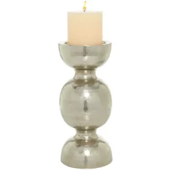 Candle Holders-Kirkland's Home Hammered Metal Orb Candle Holder Silver