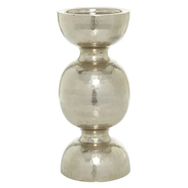 Candle Holders-Kirkland's Home Hammered Metal Orb Candle Holder Silver
