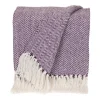 Blankets & Throws-Kirkland's Home Hand Loomed Herringbone Throw Purple