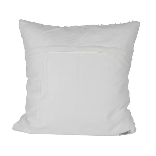 Pillows-Kirkland's Home Hand Woven Pulled Knot Pillow White