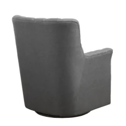 Accent Chairs-Kirkland's Home Hand-Tufted Swivel Glider Accent Chair Gray