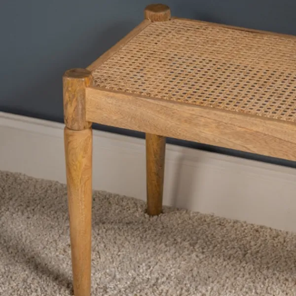 Entryway Furniture-Kirkland's Home Handwoven Rattan Cane And Mango Wood Bench