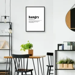 Wall Quotes & Signs-Kirkland's Home Hangry Definition Canvas Art Print White/Black