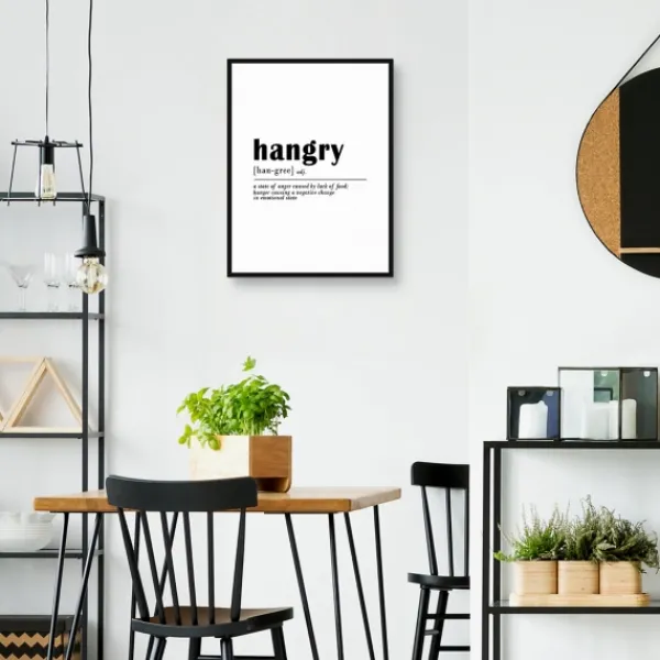 Wall Quotes & Signs-Kirkland's Home Hangry Definition Canvas Art Print White/Black