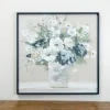 Framed Art-Kirkland's Home Happy Bouquet Framed Canvas Art Print Blue