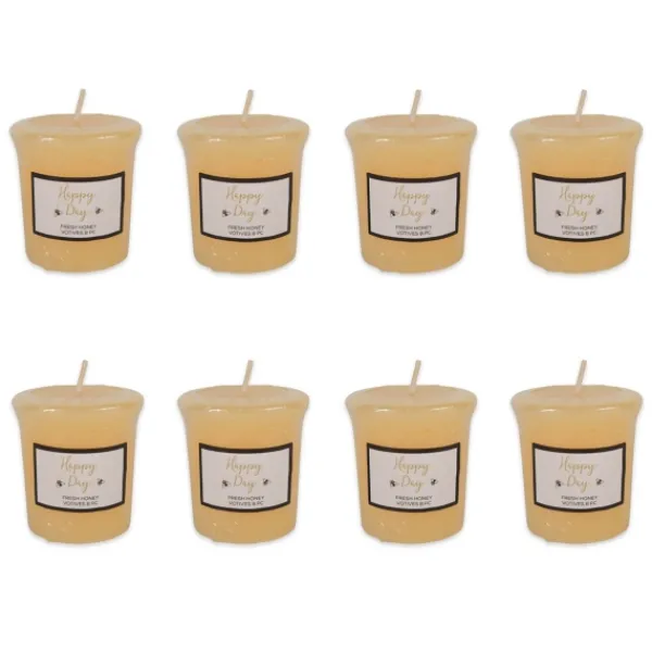 Candles-Kirkland's Home Happy Day Honey Votive Candles, Set Of 8 Yellow