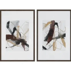 Framed Art-Kirkland's Home Harmonious Neutrals Framed Art Prints, Set Of 2 White/Tan/Black/Brown
