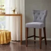 Bar Stools & Counter Height Stools-Kirkland's Home Harrison Tufted Counter Stool Gray