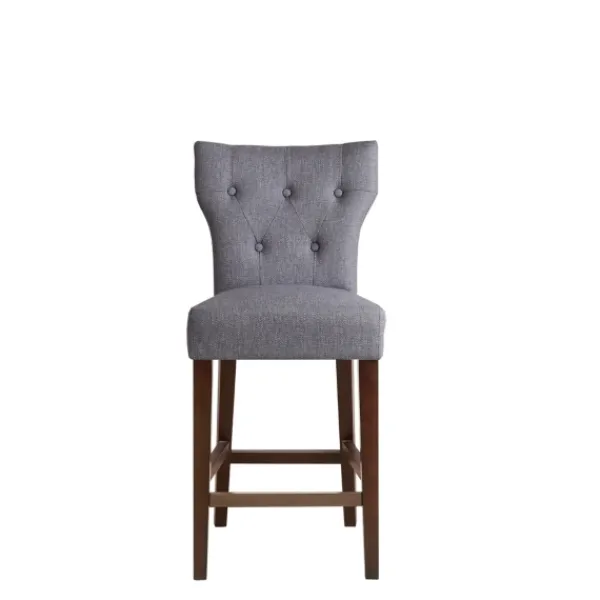 Bar Stools & Counter Height Stools-Kirkland's Home Harrison Tufted Counter Stool Gray