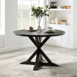 Dining Tables-Kirkland's Home Hayden Round Dining Table