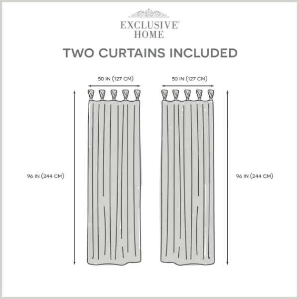 Curtains & Drapes-Kirkland's Home Hazel Sheer Braid 2-Pc. Curtain Panel Set, 96 In. White