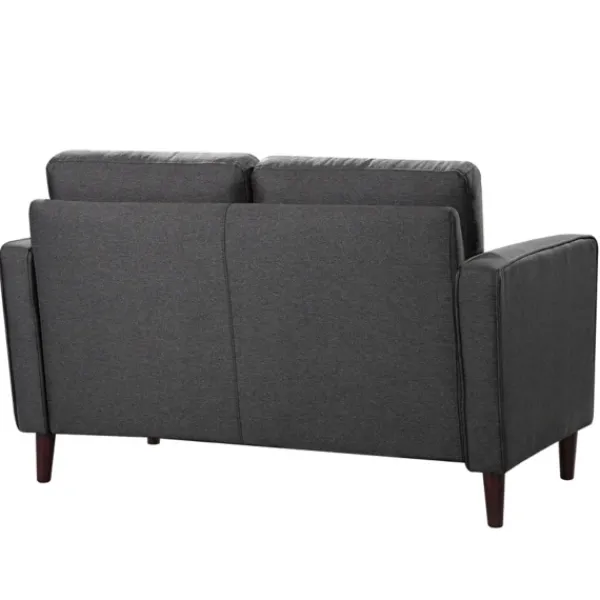 Sofas & Loveseats-Kirkland's Home Heather Chelsea Modern Loveseat Gray
