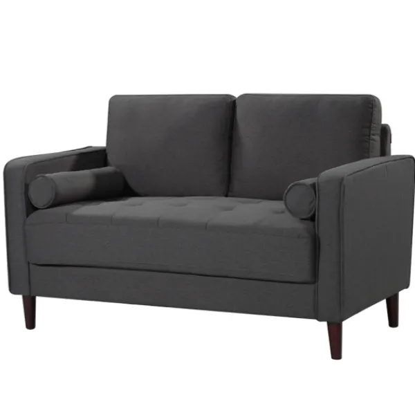 Sofas & Loveseats-Kirkland's Home Heather Chelsea Modern Loveseat Gray