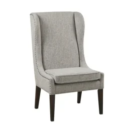 Dining Chairs-Kirkland's Home Heather High Wingback Dining Chair Gray