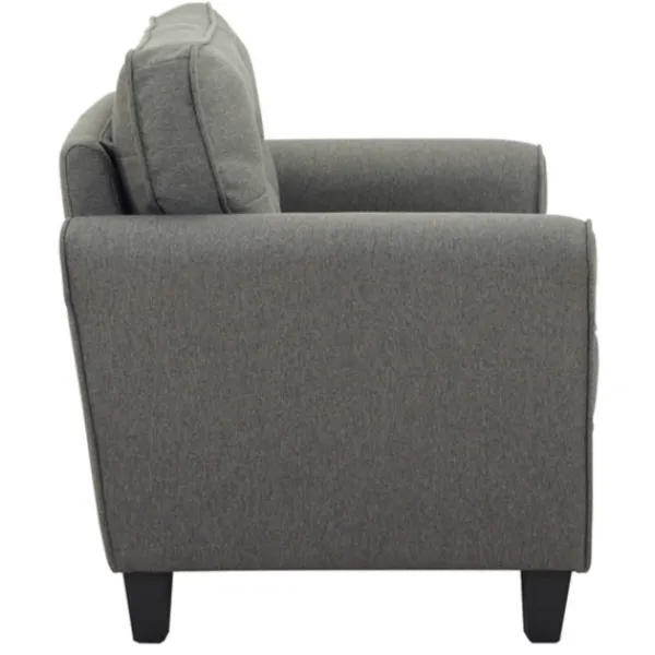 Accent Chairs-Kirkland's Home Heather Rolled Arms Accent Chair Gray