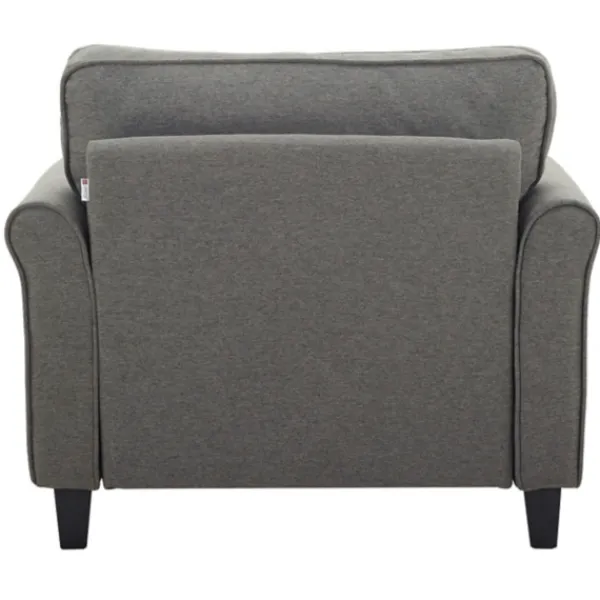Accent Chairs-Kirkland's Home Heather Rolled Arms Accent Chair Gray