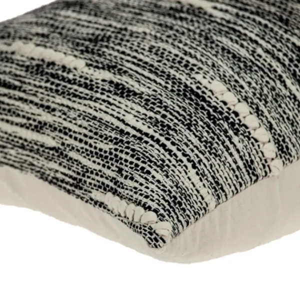 Pillows-Kirkland's Home Heathered Knots Throw Pillow Black/White