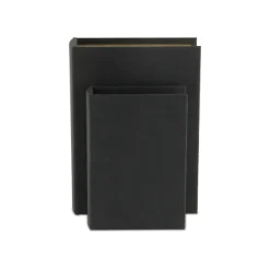 Baskets & Boxes-Kirkland's Home Heathered Linen Book Boxes, Set Of 2 Black