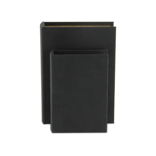 Baskets & Boxes-Kirkland's Home Heathered Linen Book Boxes, Set Of 2 Black