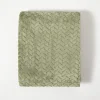 Blankets & Throws-Kirkland's Home Heavenly Herringbone Plush Throw Green