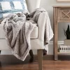 Blankets & Throws-Kirkland's Home Heavenly Plush Bubble Throw Gray