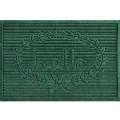 Doormats-Kirkland's Home Hello Ribbed Durable Doormat Green