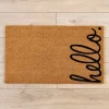 Doormats-Kirkland's Home Hello Side Coir Doormat Tan/Black
