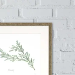 Framed Art-Kirkland's Home Herbs 4-Pc. Gold Framed Art Print Set Green