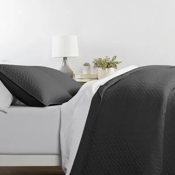 Bedspreads & Coverlets-Kirkland's Home Herring 3-Pc. Queen Quilted Coverlet Set Gray