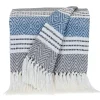 Blankets & Throws-Kirkland's Home Herringbone Multi Striped Throw Black