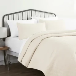 Bedspreads & Coverlets-Kirkland's Home Herringbone Quilted 3-Pc. Queen Coverlet Set Ivory