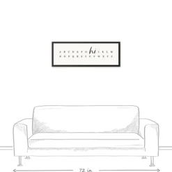 Wall Quotes & Signs-Kirkland's Home Hi Alphabet Framed Canvas Wall Plaque Black/White