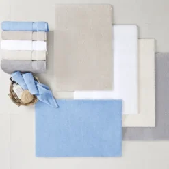 Bathroom Rugs-Kirkland's Home High Pile Marshmallow Bath Mat, 30 In. Gray