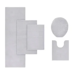 Bathroom Rugs-Kirkland's Home High Pile Marshmallow Bath Mat, 70 In. Gray
