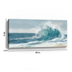 Canvas Art-Kirkland's Home High Waves Giclee Canvas Art Print Blue