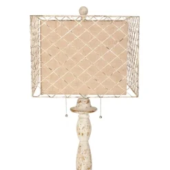 Floor Lamps-Kirkland's Home Holcomb White Floor Lamp Tan
