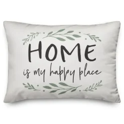 Pillows-Kirkland's Home Home Is My Happy Place Pillow White