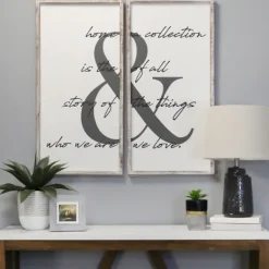 Wall Quotes & Signs-Kirkland's Home Home Is The Story Framed Wall Plaques, Set Of 2 Gray