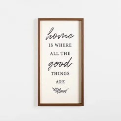 Wall Quotes & Signs-Kirkland's Home Home Is Where All The Good Things Are Wall Plaque Tan/Black