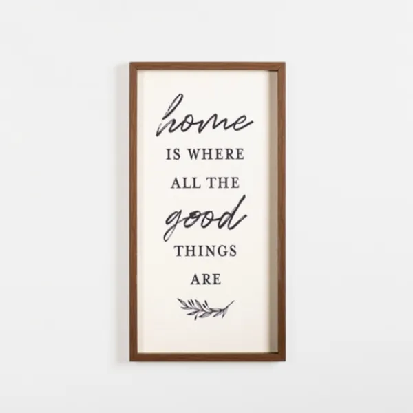Wall Quotes & Signs-Kirkland's Home Home Is Where All The Good Things Are Wall Plaque Tan/Black