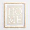 Wall Quotes & Signs-Kirkland's Home Home Linen Framed Wall Plaque White/Tan