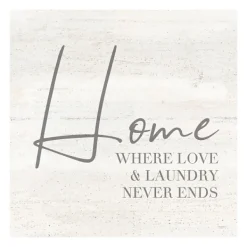 Wall Quotes & Signs-Kirkland's Home Home Love And Laundry Canvas Art Print Gray/White