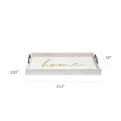 Decorative Trays-Kirkland's Home Home Wash Wood Tray White