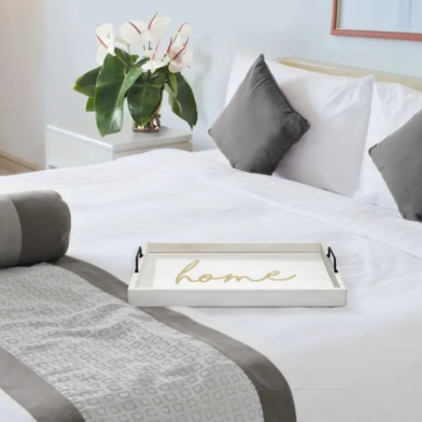 Decorative Trays-Kirkland's Home Home Wash Wood Tray White