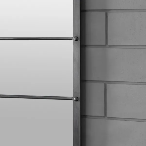 Decorative Mirrors-Kirkland's Home Homestead Manor Windowpane Mirror Gray