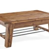 Coffee Tables-Kirkland's Home Honey Acacia Wood Coffee Table With Metal Bars Tan